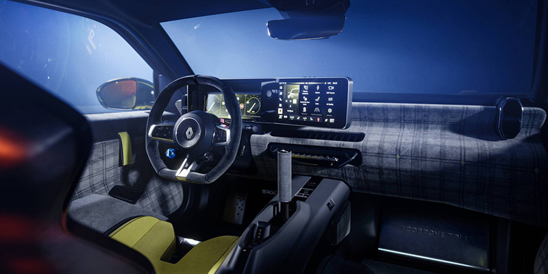 Renault 5 Turbo 3E:n sisäinen teknologia on ulottuvillasi. 