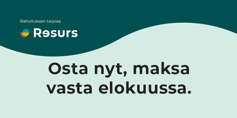 Osta nyt, maksa elokuussa 2025.