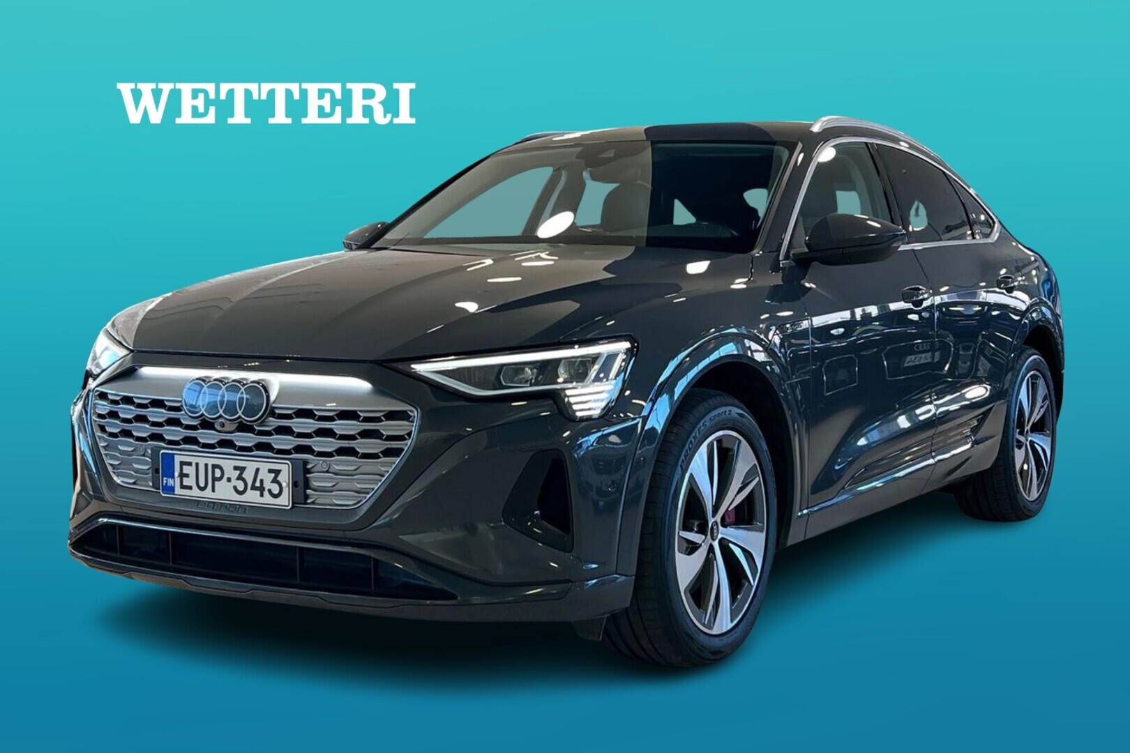 AUDI Q8 e-tron Sportback 50 quattro Progress Plus - // Suomi-auto / Huollettu 9-2026 / Matrix-led / Vetokoukku / Nahka-alcantara -verhoilu / Peruutuskamera / Navigointi / Mukautuva vakkari ACC / Äänieristelasit / Urheiluistuimet / 2 x renkaat vanteilla
