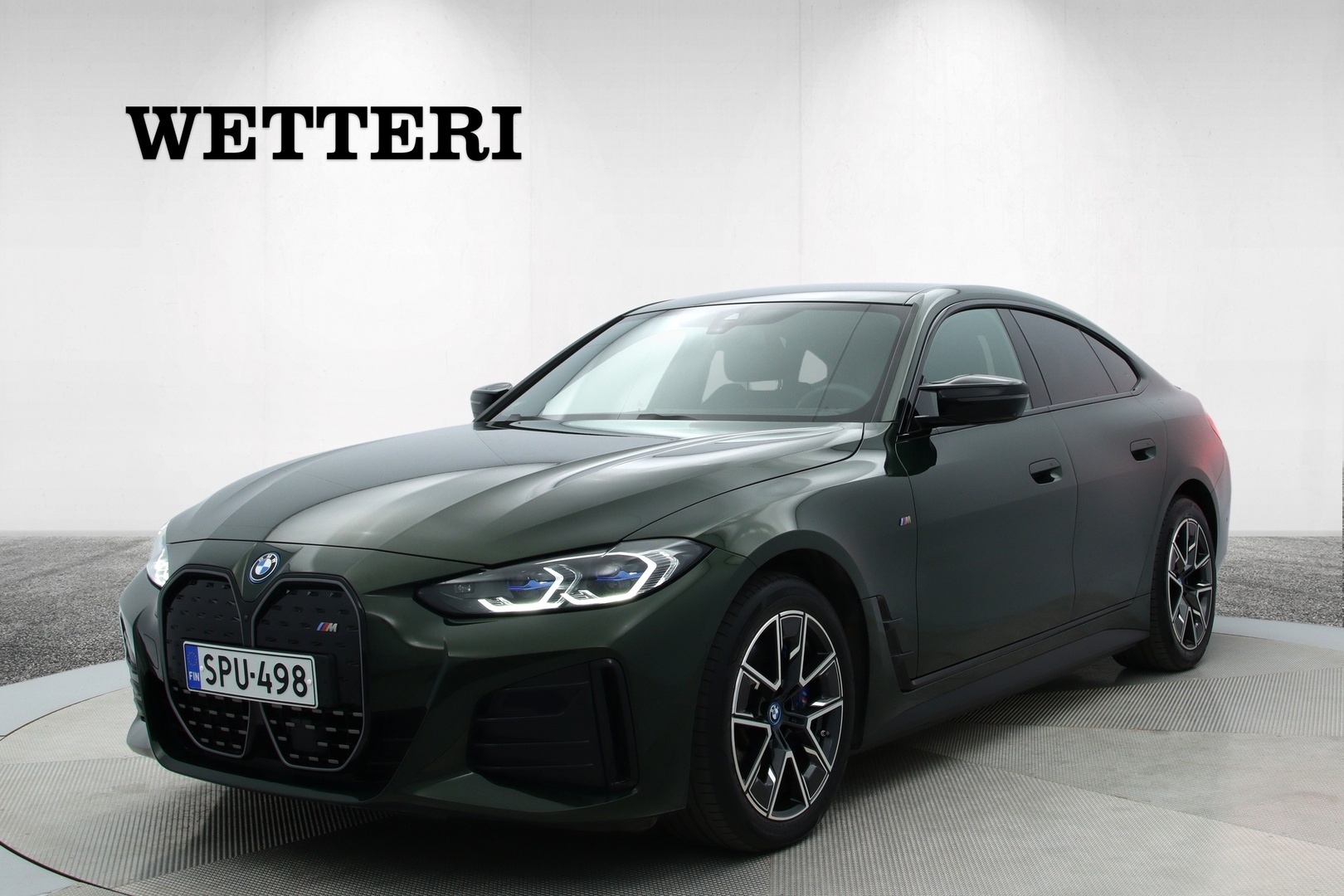 BMW i4 M50 Fully Charged / Koukku / H&K / 360 / Muistipenkki / Keyless / BLIS / BMW Laser Light / Nahkasisusta / ACC / - Sanremo Green- metalliväri / Vetokoukku / Harman&Kardon / 360-kamera / Muistipenkki / Comfort Access / BLIS / BMW Laser Light / Nahkasisusta / Widescreen / ACC / Navi / Ratinlämmitin / 